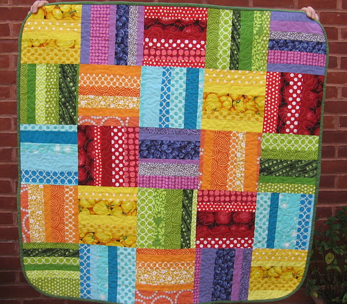 Rainbow Rail Quilt Finished