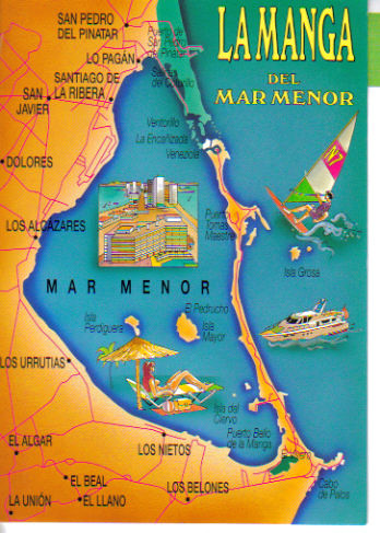 map card La Manga -Murcia por buvilla.