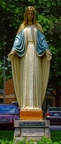 Saint Mary's High School, in Saint Louis, Missouri, USA - statue of Mary