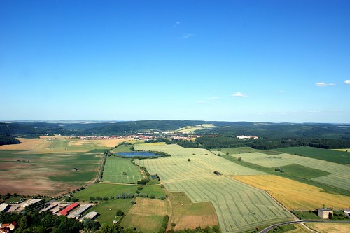 Tiefengruben from above, view in direction Bad Berka