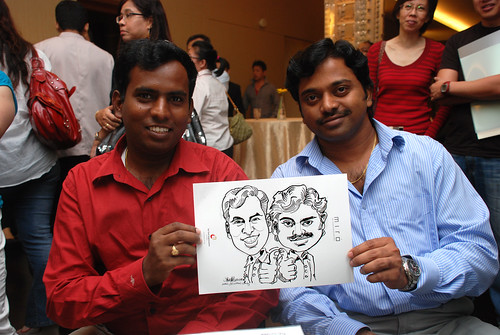 Caricature live sketching for Far East Organisation SPH Media Night The Miro 10