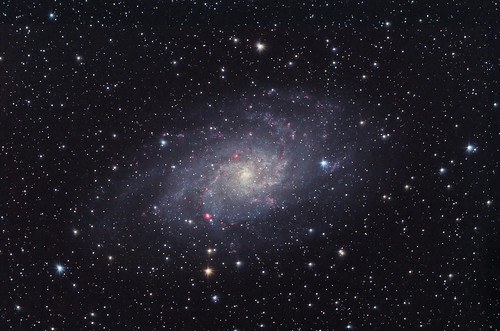 M33 Galaxy between Triangulum and Andromeda constellations