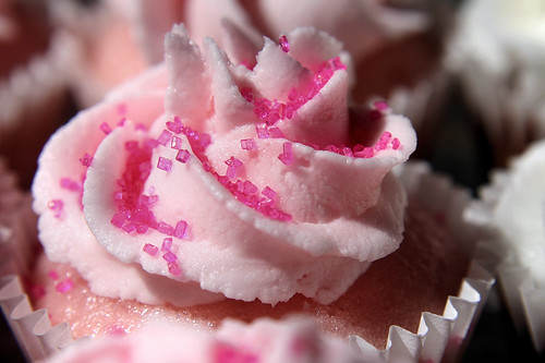pink cupcake close-up