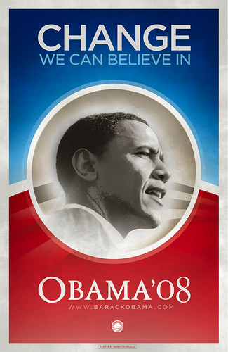 barack obama poster yes we can. Obama quot;Change we can believe