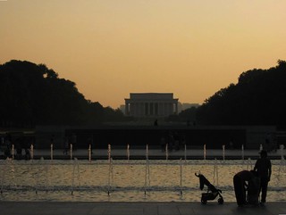 Lincoln Memorial from U.S. National World War II Memorial, Washington, D.C.