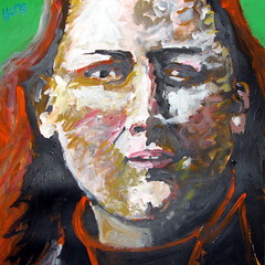 Passanten: Junge Frau (<b>Haiko Kurt</b>) Tags: portrait square papier acryl <b>...</b> - 3394891046_3502601cfa_m