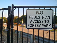 No Pedestrian Access Gate