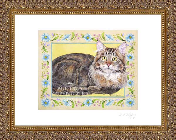 "Gentle Giant" by A E Ruffing, Maine Coon Cat Print