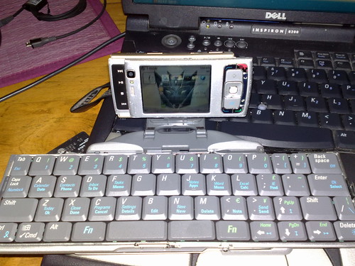 N95 with iGo Stowaway Bluetooth keyboard. image by Al Pavangkanan from 