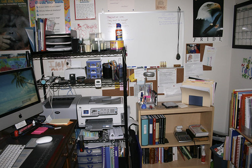 Behind Mom's Desk - All Kinds of Shelves
