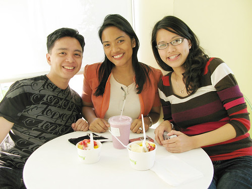 Me with friends at Pinkberry