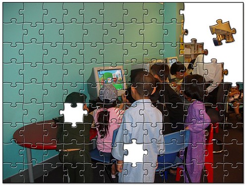 My jigsaw creation using a picture of my favourite young patrons