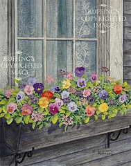 "Window Box with Pansies" ER9 by Elizabeth Ruffing