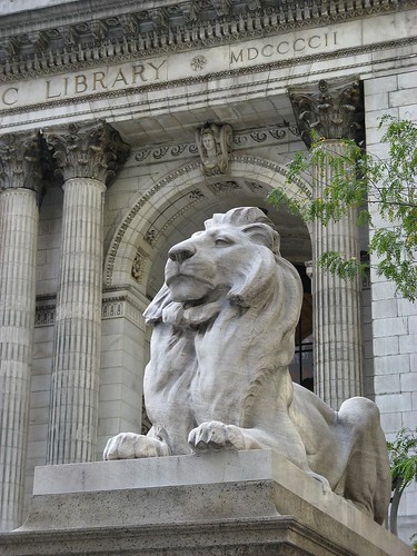 Fortitude, the stone lion outside the New York Public Library.