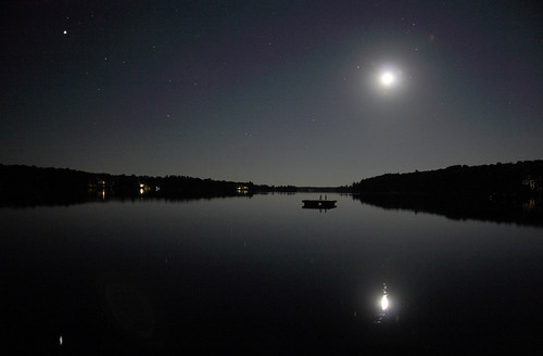 Still Water with Moon, Planet and Stars