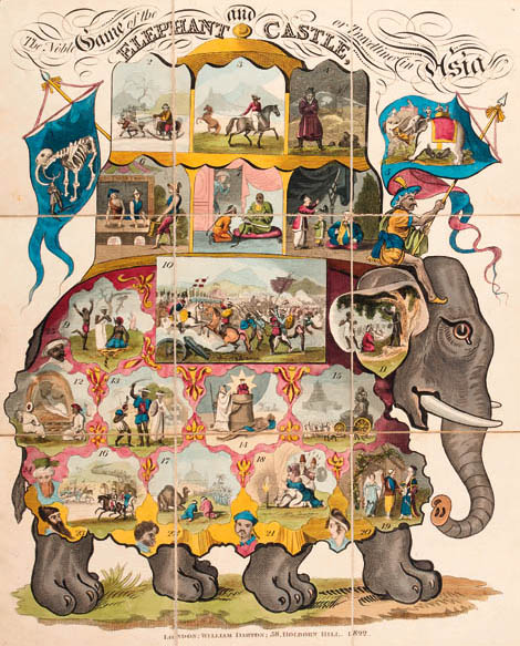 The Noble Game of the Elephant and Castle or Travelling in Asia 1822 (Christies)