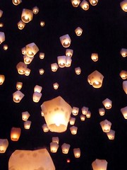 Kongming lantern 天燈起飛