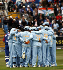 Indian Team Huddle