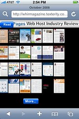 WHIR Magazine Pages on iPhone