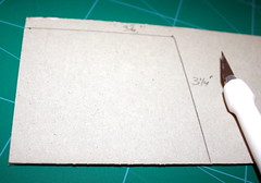 Cutting the chipboard cover