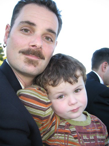 Five-Year-Old Leo and His Dad During Uncle John & Auntie Mary's Wedding