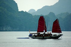 Setting sails, Halong Bay, Viet Nam