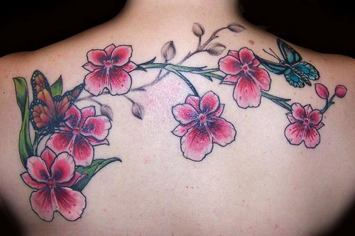 black orchid tattoo. orchid tattoo by maliareynolds