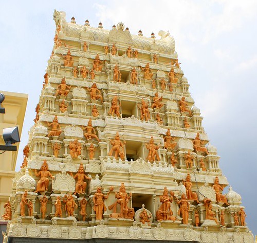 Detail from facade of Sri Senpaga Vinayagar Temple at 19 Ceylon Road