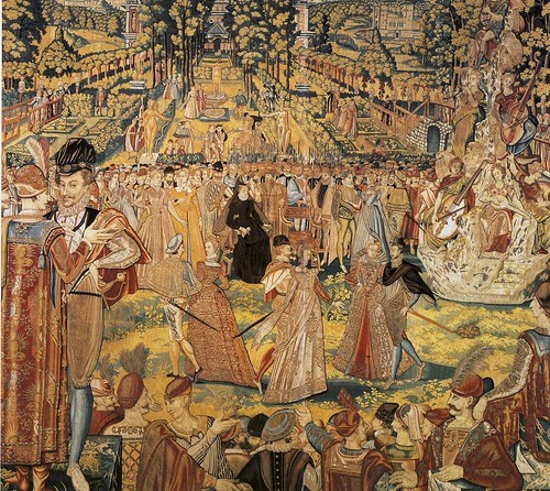 15-Valois_Tapestry-Tapestry depicting a ball held by Catherine de' Medici at the Tuileries Palace 1573