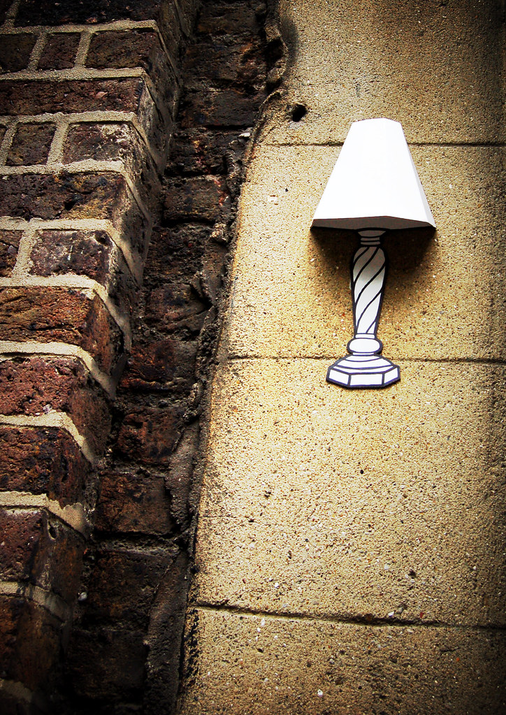 alley by lamp light