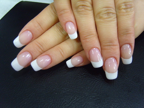 Simple White color transparent gel Nail Art gallery