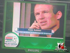 FC Groningen - FC Utrecht, Arjen Robben op videoscherm