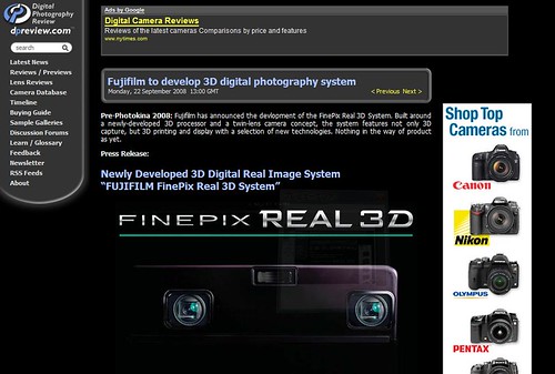 memo:FUJIFILM FinePix Real 3D System