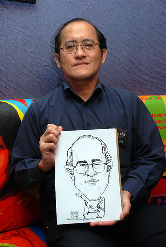 Caricature live sketching for Dow Jones 15
