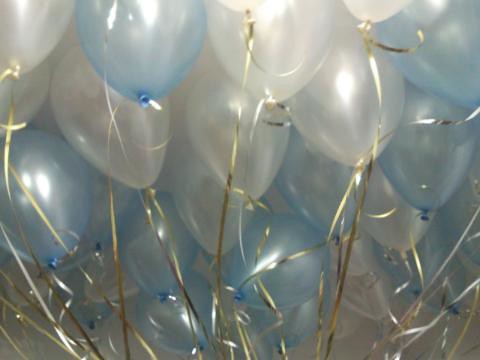 空飄氣球，珍珠白，珍珠淺藍，共50顆 by dod_balloon