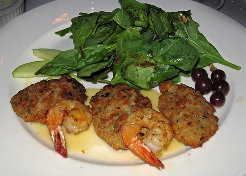 Irene's Cuisine, New Orleans: Panneed Oysters with Grilled Shrimp