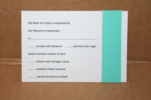 The Brown and Teal Wedding Invitations Completed Set3