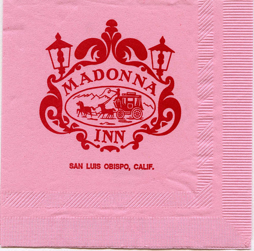 napkin from Madonna Inn 