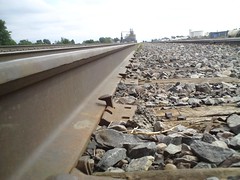 Railroad close up in Dalhart, Texas