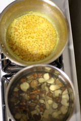 Pots of Sunchokes and Toor Dal-2