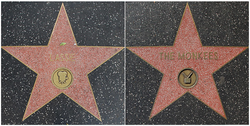 Lassie's and the Monkees' Walk of Fame Stars