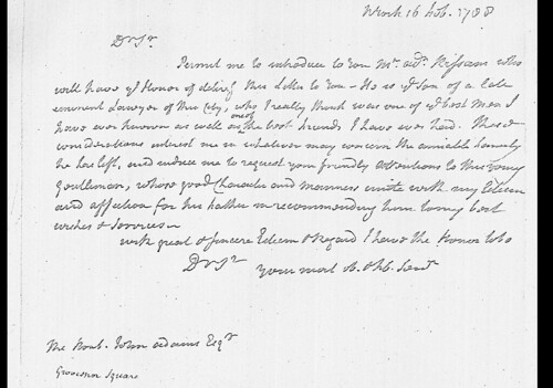John Jay to John Adams about Unknown Kissam - Feb 16, 1788