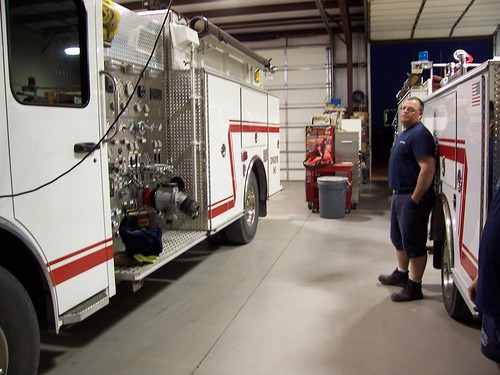 Fire truck at fire department near Wintersburg, Arizona