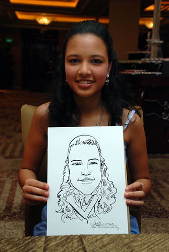 caricature live sketching for wedding dinner 120708  - 39