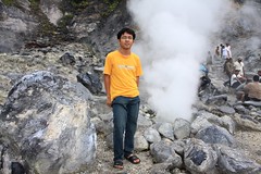 Pipi at Kawah Domas (Domas Crater) in Tangkuban Perahu, Bandung , Indonesia.
