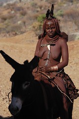 Himba Woman on a donkey. (Triss16) Tags: woman donkey tribe namibia himba ovahimba