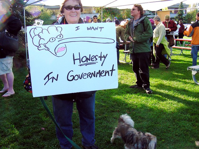 I want honesty in government
