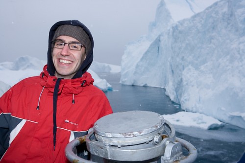 Shlomo taking part in the climate change expedition in Greenland