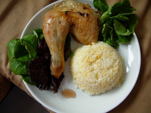 roast chicken with butter rice