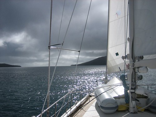 Sailing through Canal Woodin on the way to Noumea